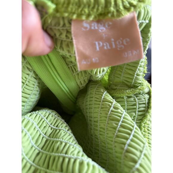 Sage + Paige Green Dress M - Picture 2 of 2